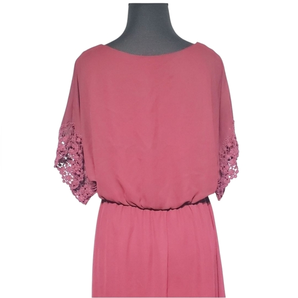 Altar'd State Maroon Lace Sleeve Dress - Picture 3 of 3